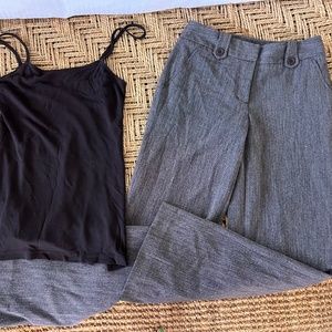 Brown Mossimo Trousers & Brown Express Brand Tank - LIKE NEW